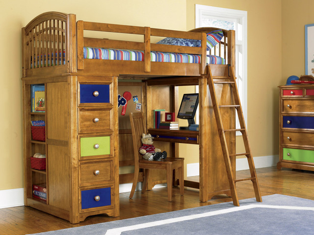 Bearrific Loft Drawer and Desk Bunk Bed - contemporary - kids beds ...