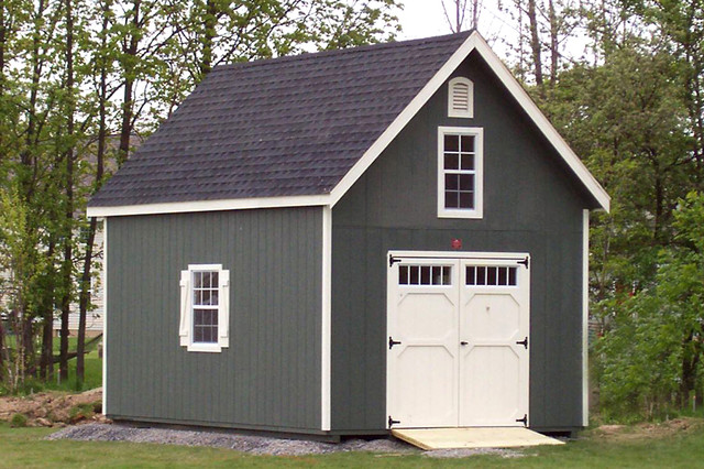 Storage Sheds Two Story Traditional Garage And Shed New York