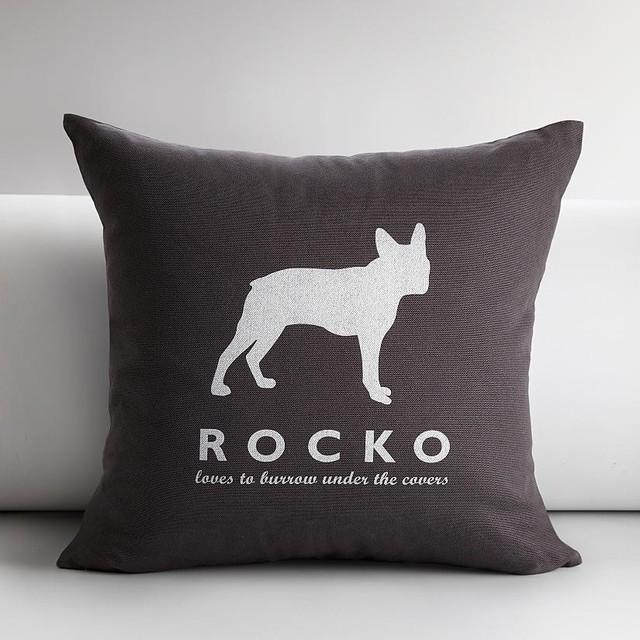 Personalized Pet Silhouette Throw Pillow Cover - Eclectic - Decorative Pillows - by RedEnvelope