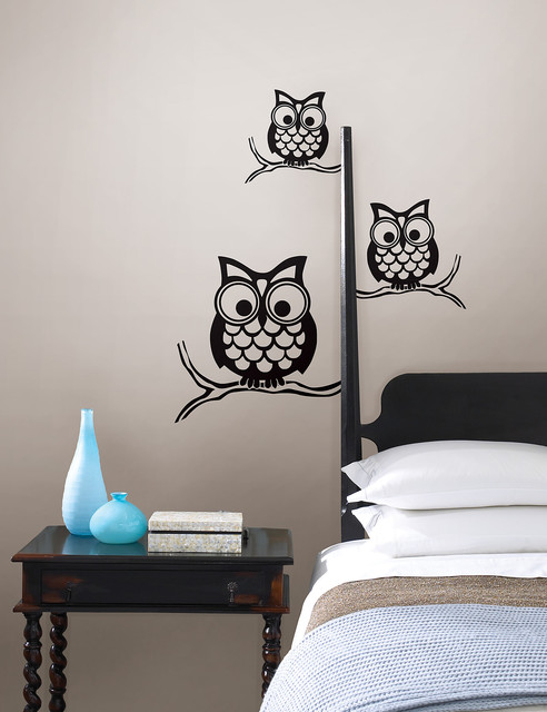 ... Wall Owl Wall Art by WallPops - Contemporary - Bedroom - by WallPops