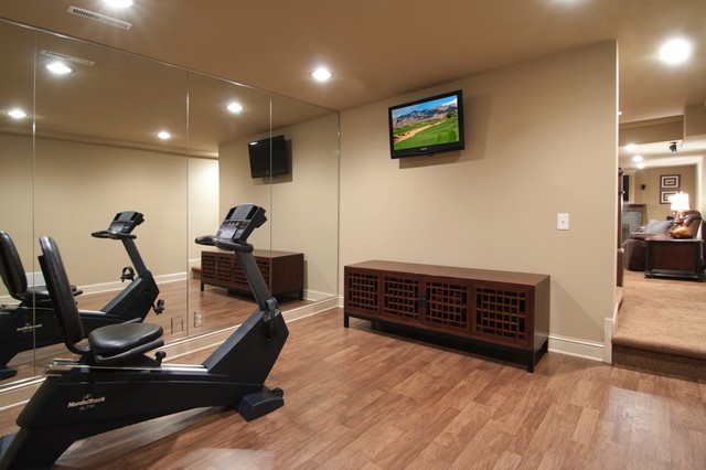 Fitness Room - Traditio   nal - Home Gym - minneapolis - by Schrader ...