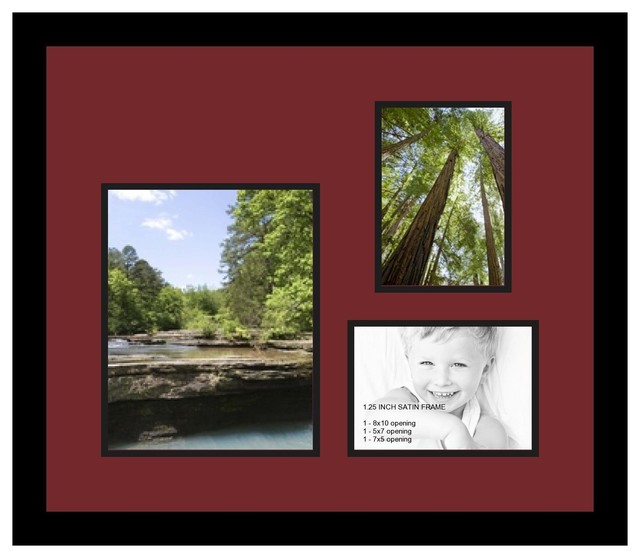 ArtToFrames Collage Photo Frame with 1 8x10 and 2 5x7 Openings