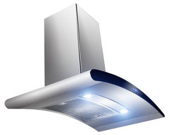 AKDY AK-Z198KN3 Euro Stainless Steel Wall Mount Range Hood, 36" modern-range-hoods-and-vents