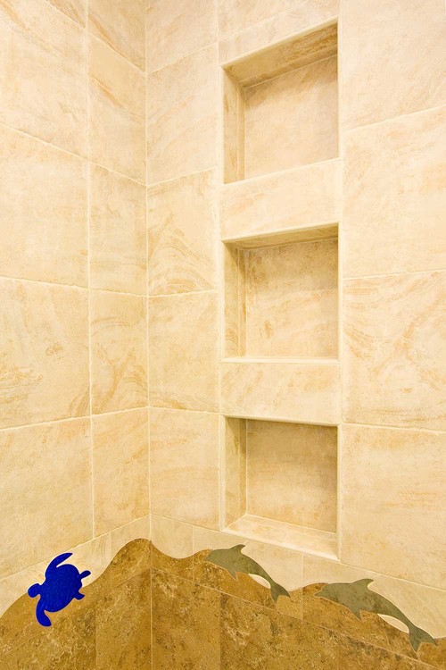 Did you use bullnose tile on the outside edges of this niche?