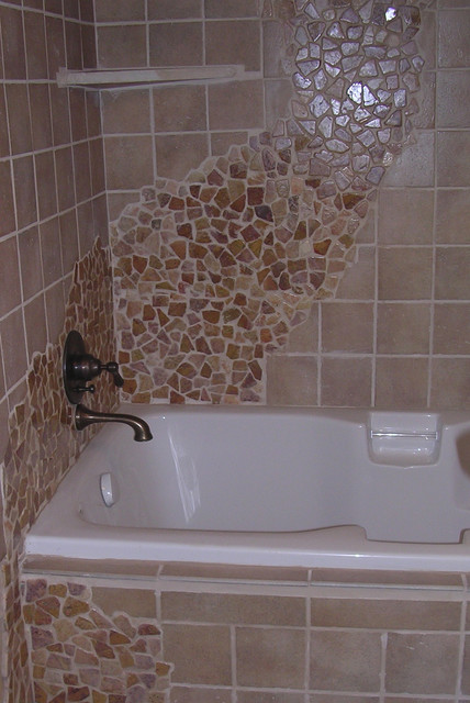 Desert Brown Flat Rock Bath Tub Wall Tile - modern - bathroom - by ...