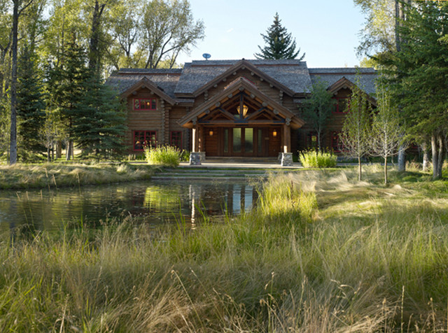 Wyoming Log House Renovation traditional