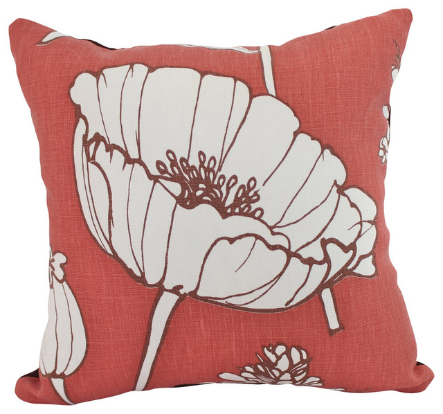 Faded Brick Red Poppyfield Kravet Linen Pillow Cover - Contemporary - Decorative Pillows - by ...
