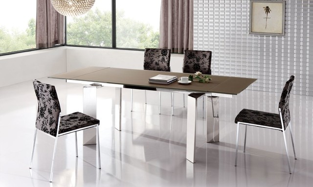 Extendable Dinner Table and Chairs Modern Design ...