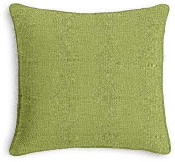 Light Green Slubby Linen Custom Throw Pillow - Contemporary - Decorative Pillows - by Loom Decor