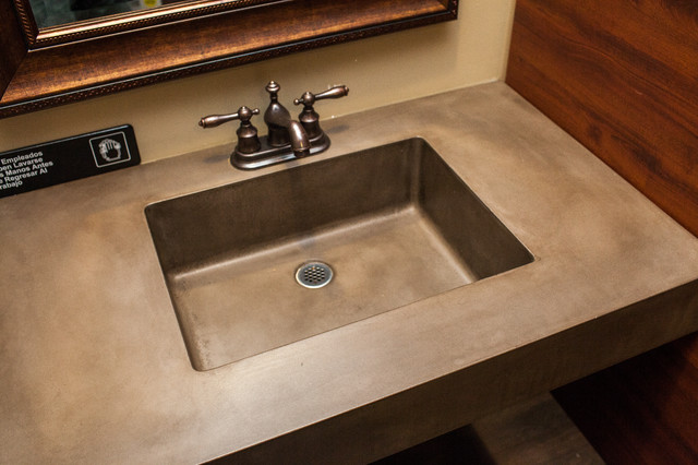 Concrete Vanity Top : One Piece Bathroom Sink And Vanity Top - Bathroom