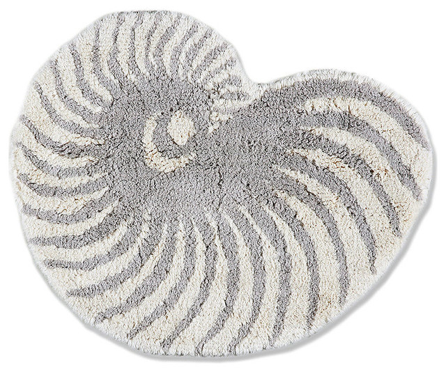 Nautilus Shell Bath Rug Traditional Bath Mats