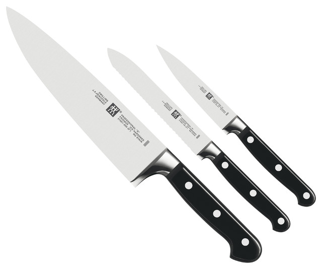 Henckels Professional S 3 Pc. Chef's Set Contemporary Knife Sets by CutleryAndBeyond