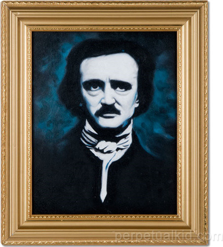 Edgar Allan Poe Oil Painting - Eclectic - Artwork - by Perpetual Kid