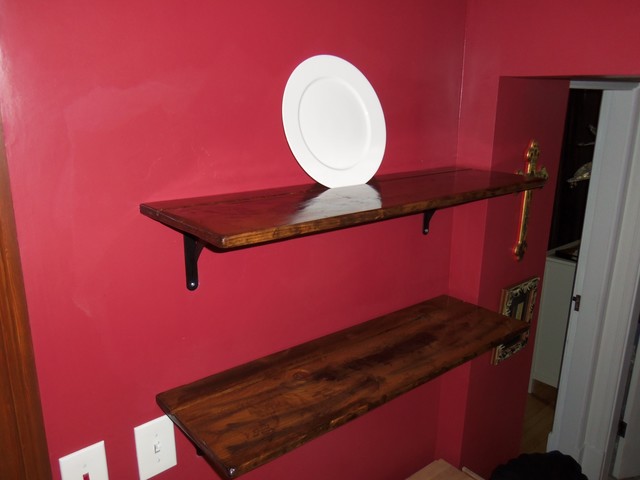 Distressed Wood Finishing (Shelves) craftsman-display-and-wall-shelves