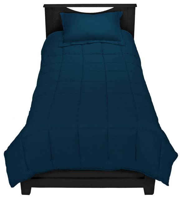 Navy Blue Twin XL Comforter Set By Ivy Union Contemporary