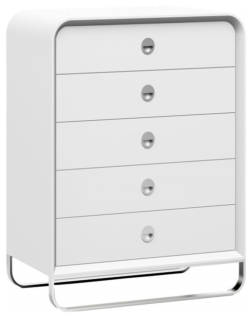 Liquido Chest in High Gloss White Modern Accent Chests And