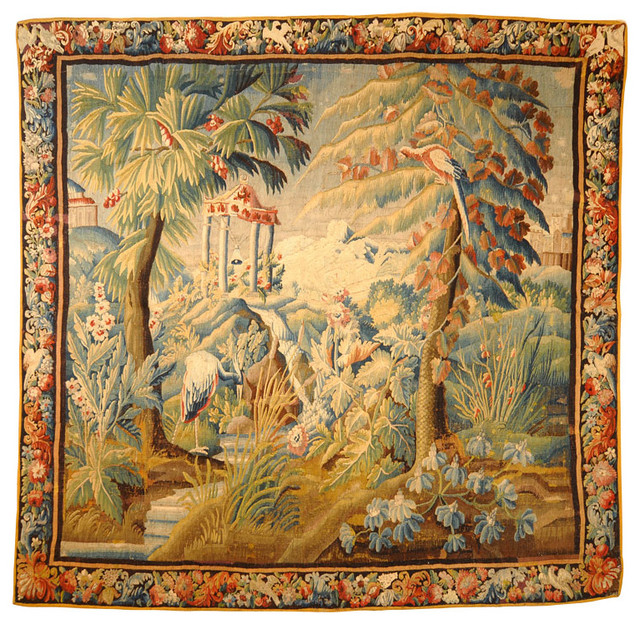 Antique Tapestry from Second Chinese Series of Bouchet Victorian