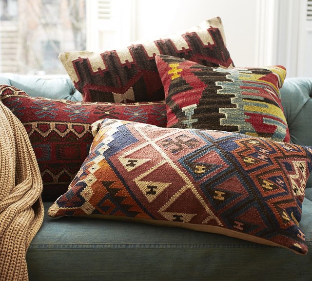 Norton Kilim Lumbar Pillow Cover - Traditional - Decorative Pillows - other metro - by Pottery Barn