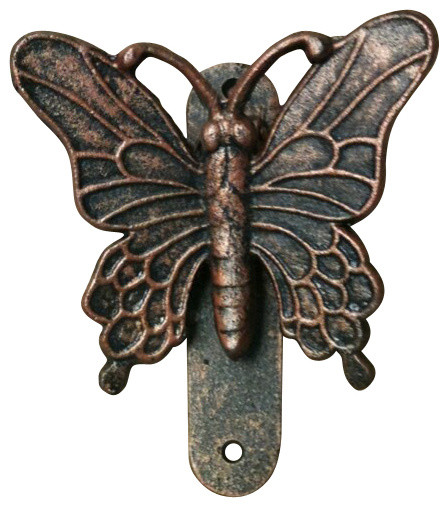 Cast Iron Antique Rust Butterfly Door Knocker - Rustic - Door Knockers 