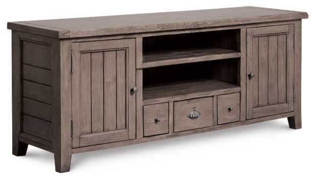... Wood TV Media Console beach-style-entertainment-centers-and-tv-stands