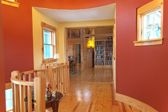 Timber Frame Barn Home traditional-hall