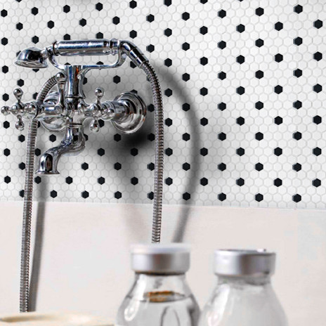 Bathroom Vanities Seattle on White Hexagon   Traditional   Bathroom   Seattle   By Statements Tile