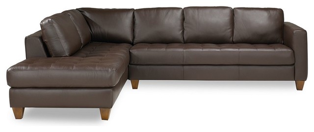 milan leather sectional sofa