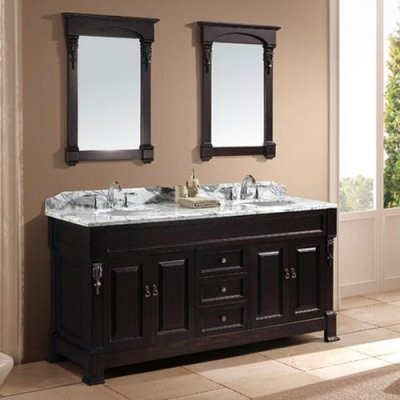 Virtu USA Huntshire 72-in. Double Sink Bathroom Vanity - Dark ...