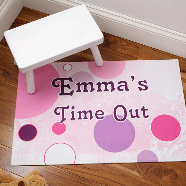 Personalized Kids' Time Out Floor Mat Contemporary Kids Rugs by