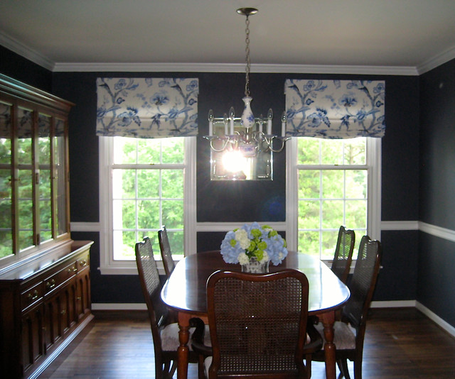 Relaxed Roman Shades Traditional Dining Room philadelphia by