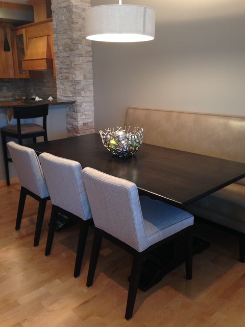 Black Wash Dining Table With Venetian Trestle Base traditional-dining-room