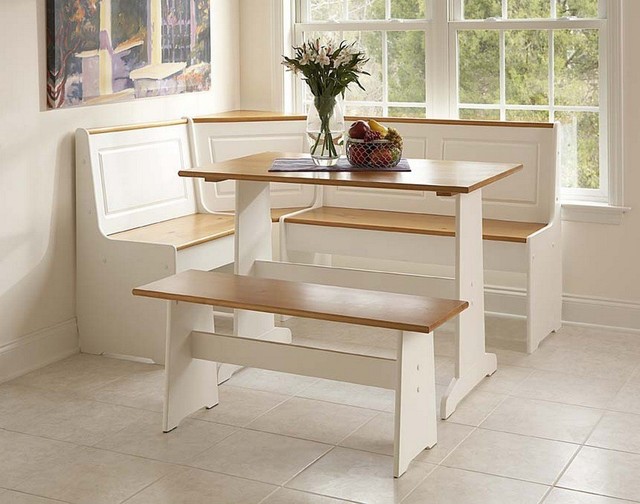  Set, White and Natural Finish  Transitional  Dining Sets  by Amazon