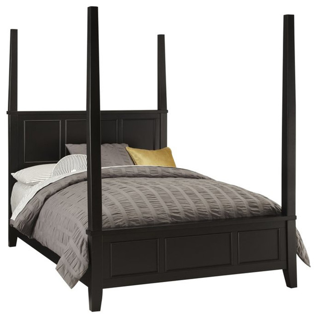 ... Poster Bed in Black-Queen - Transitional - Canopy Beds - by Cymax