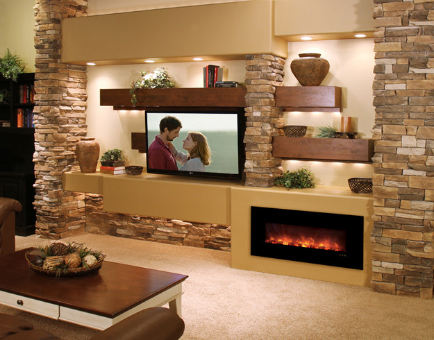 Electric Fireplace Entertainment Wall Units