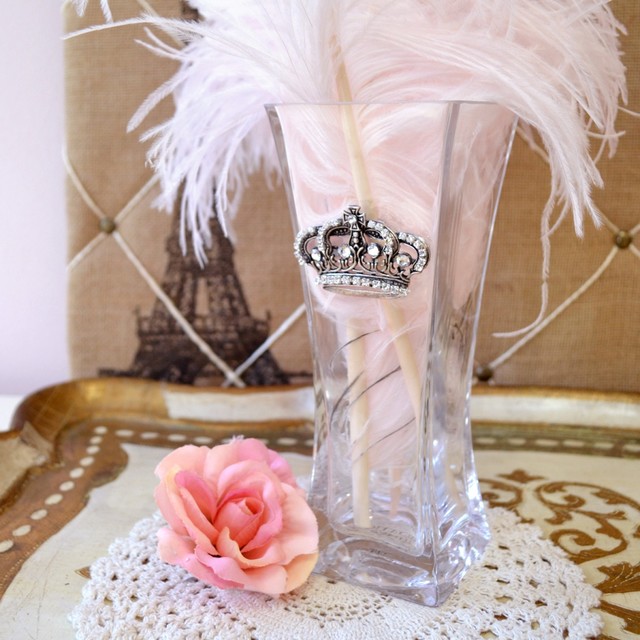 Lux Luscious Silver Crown Vanity Collection Vase ...
