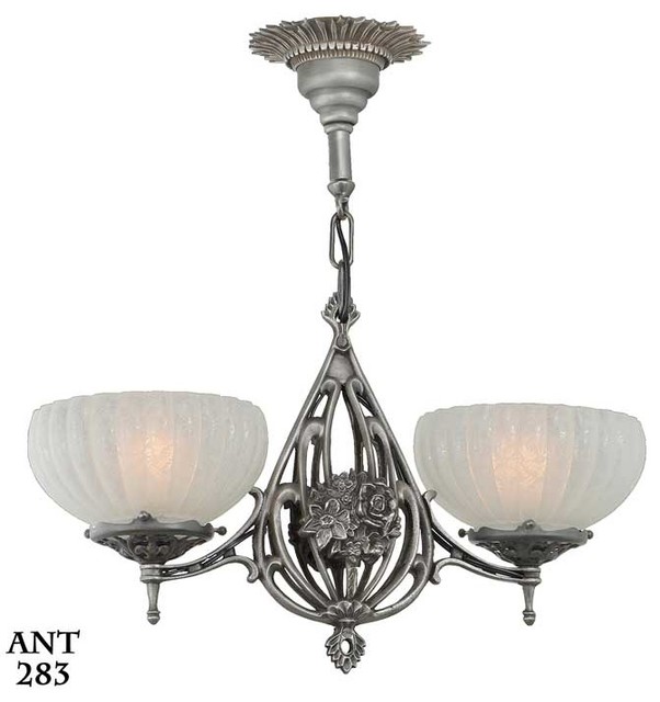Art Nouveau/Deco American 2 light Pendant Traditional Pendant