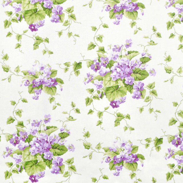 Waverly Sweet Violets Violet Fabric Traditional Fabric by Online