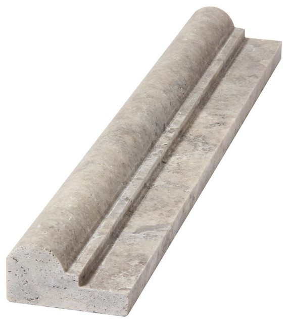 silver travertine honed ogee 1 crown chair moulding 2x12 traditional tile new york by silver travertine honed ogee 1 crown chair moulding 2x12 traditional tile new york by