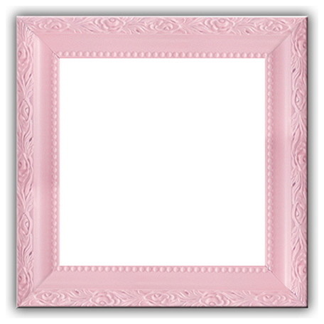 Baby Light Pastel Pink Solid Wood Photo, Picture Frame, Pink, 7x7