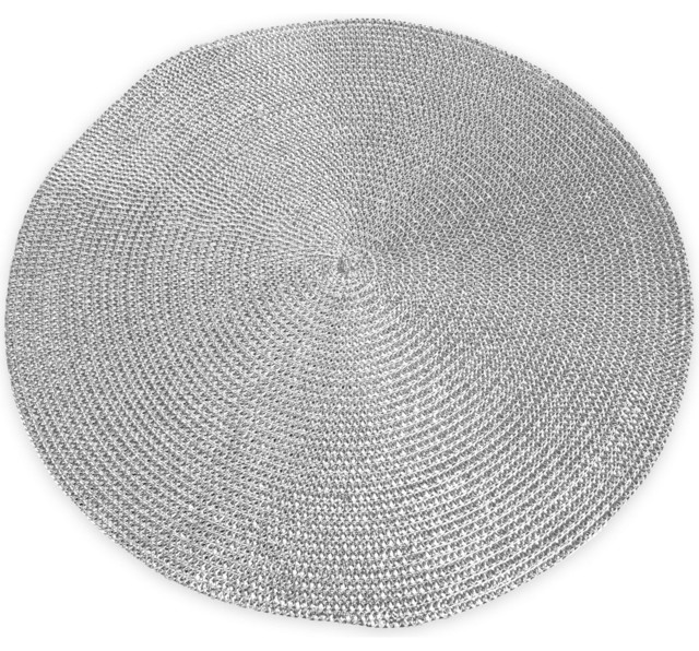 Silver Metallic Placemat - Contemporary - Placemats - other metro - by ...