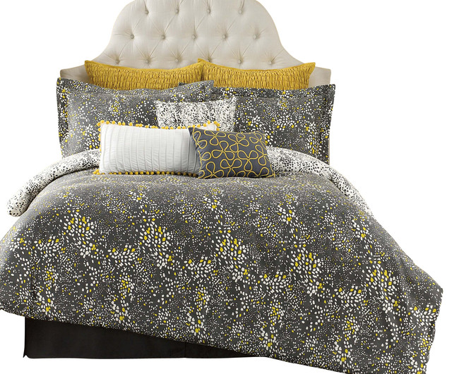 Serengeti Charcoal Gray 100 Cotton Twin Comforter Set Contemporary