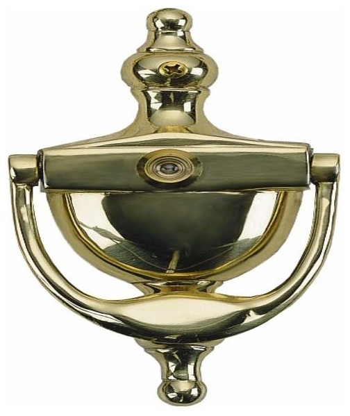 Brass Accents Colonial Door Knocker 6 Inch Surface Mount Polished