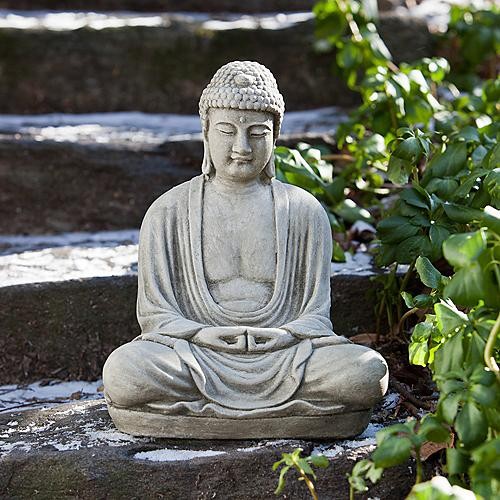 Small Temple Buddha Statue  Frontgate traditionalgardensculptures