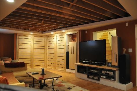 basement ceiling exposed joists joist low ceilings floor open painted finish remodeling options felice makeover finished lighting basements build award