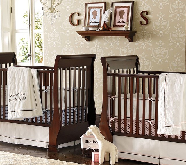 Sleigh Fixed Gate Crib Traditional Cribs by Pottery Barn Kids