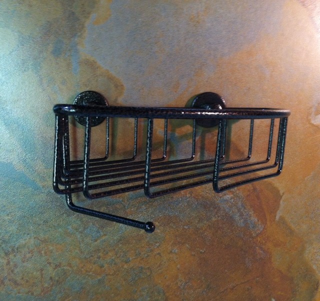 no drilling required Corner Shower Caddy Atlas Bronze Rustproof