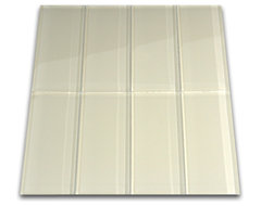 Cream Glass Subway Tile modern-tile