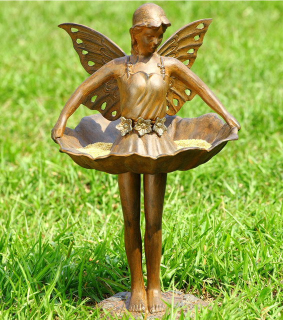 fairy feeder statue