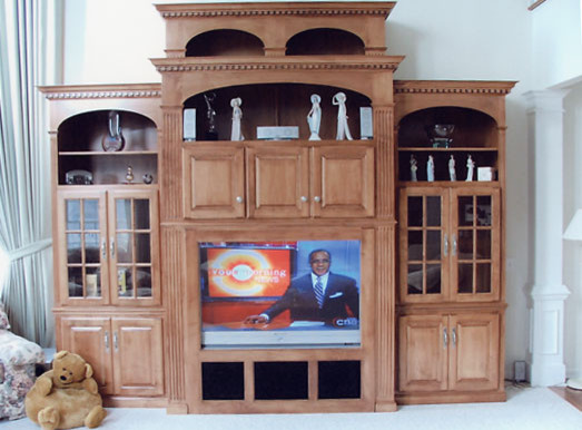 Maple Big Screen TV Cabinet traditional