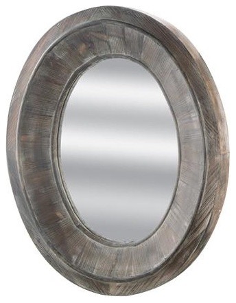 Oval Bathroom Mirror on Rustic Wood Framed Oval Mirror   Traditional   Mirrors   By Candelabra